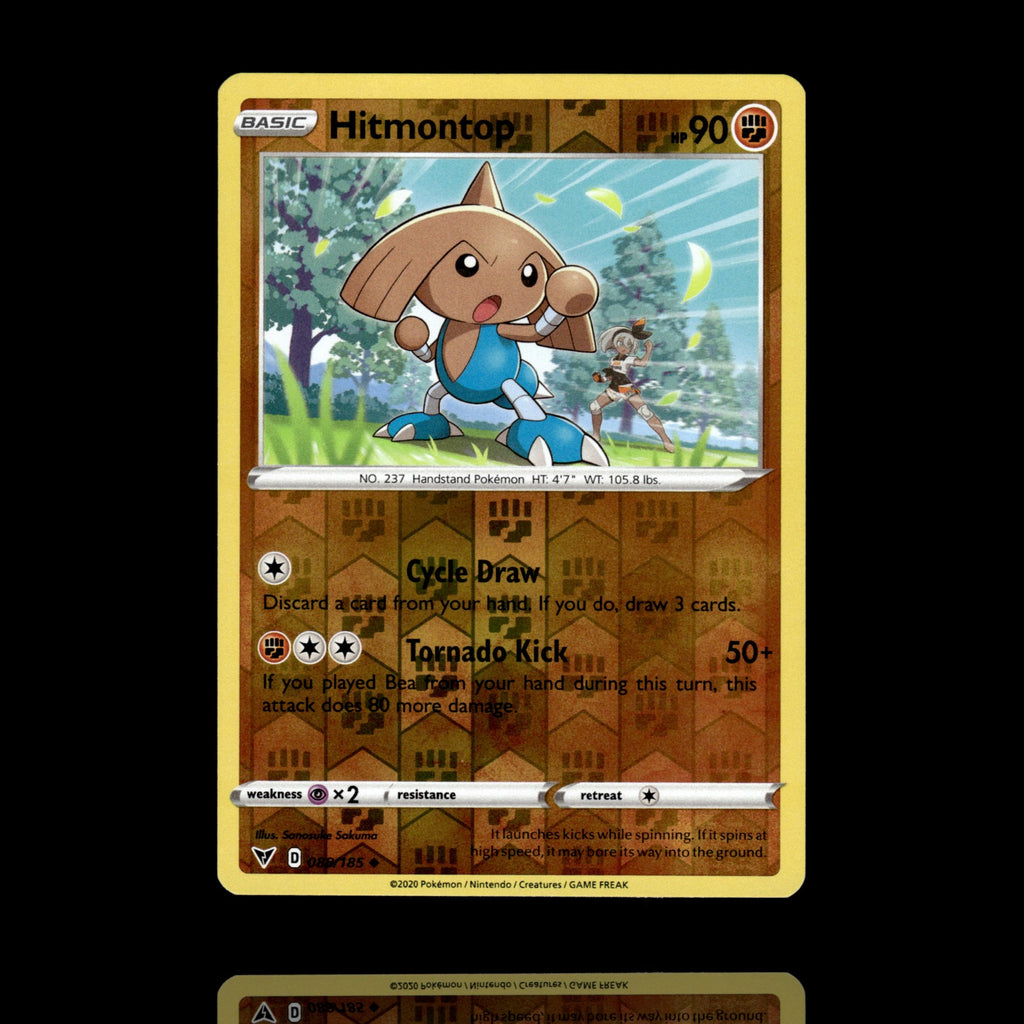 ▸ Hitmontop | SWSH04 Vivid Voltage | Reverse Holo | 088/185 | NM