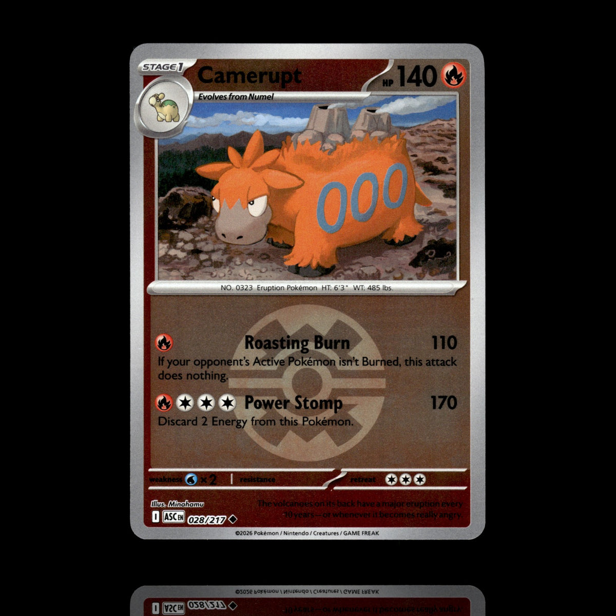 ▸ Camerupt (Quick Ball) | ME: Ascended Heroes | Reverse Holo | 028/217 | NM