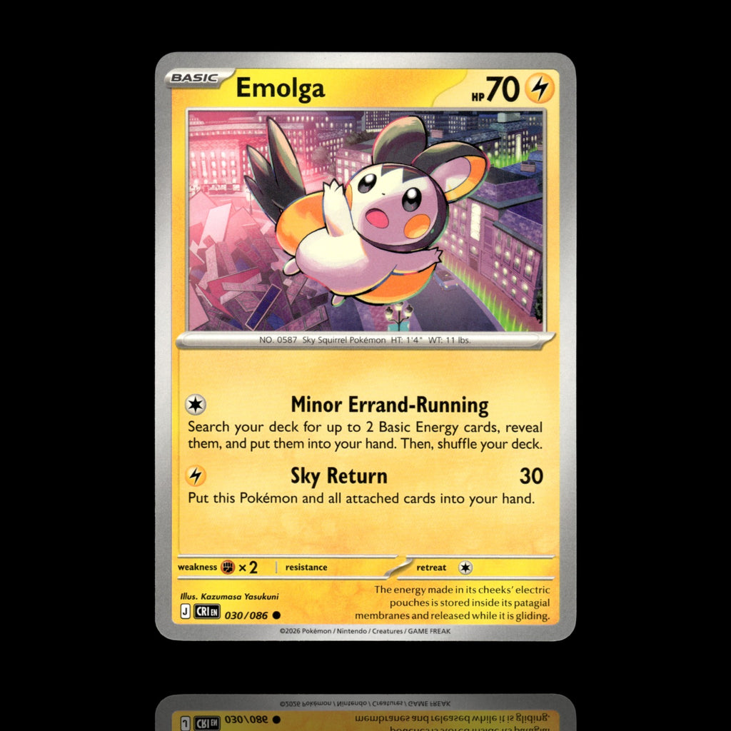 ▸ Emolga | ME04: Chaos Rising | Common | 030/086 | NM