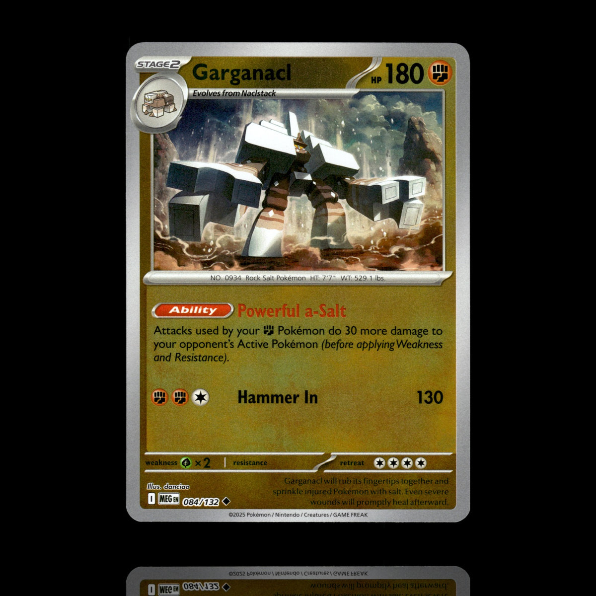 ▸ Garganacl | ME01: Mega Evolution | Reverse Holo | 084/132 | NM