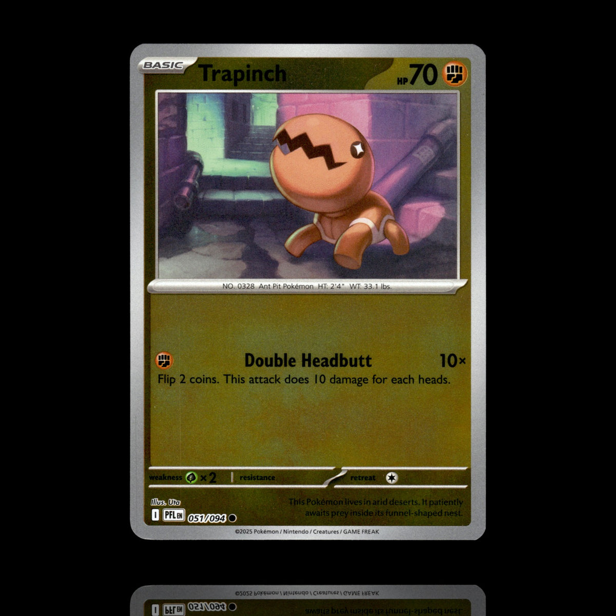 ▸ Trapinch | ME02: Phantasmal Flames | Reverse Holo | 051/094 | NM