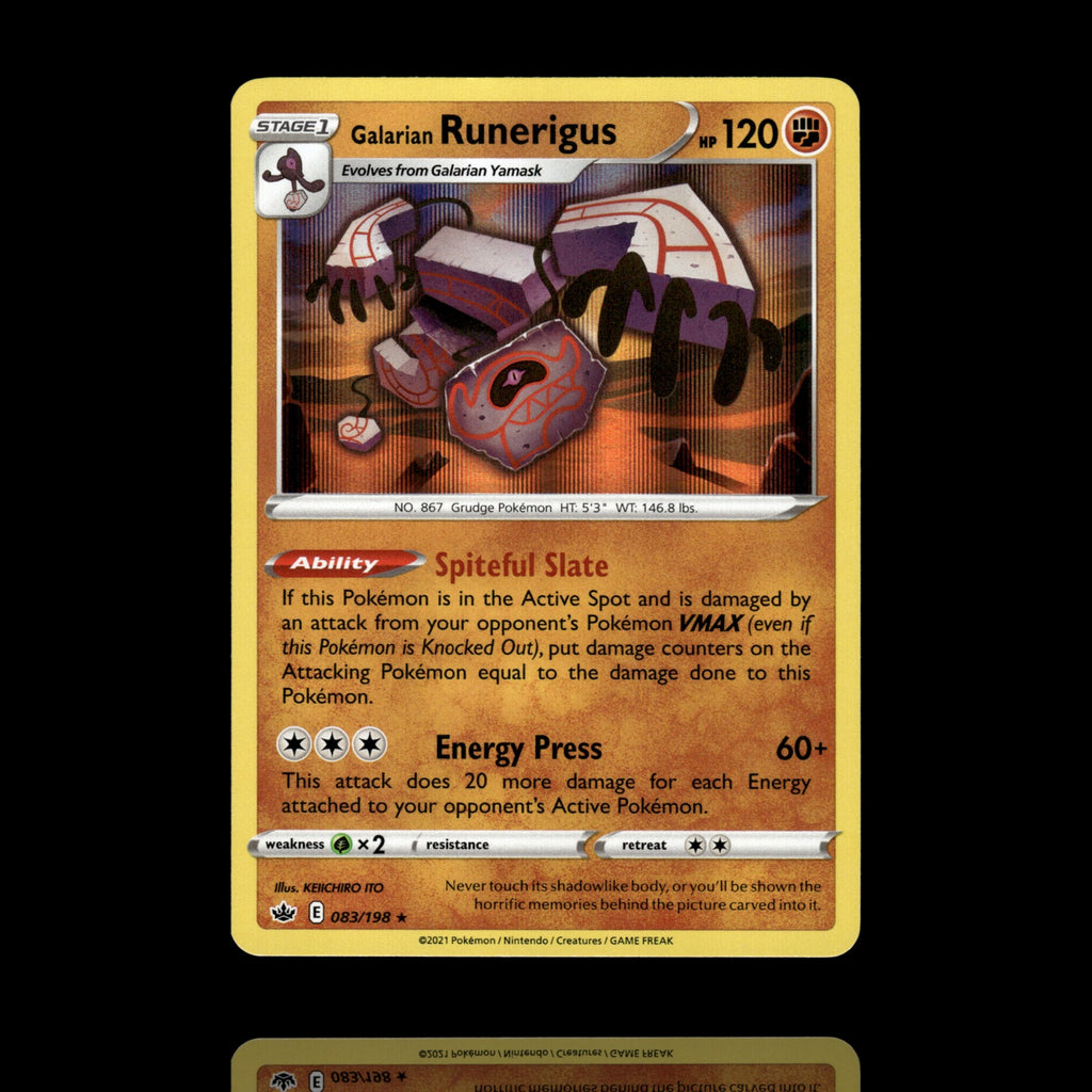 ▸ Galarian Runerigus | SWSH06: Chilling Reign | Holo Rare | 083/198 | NM