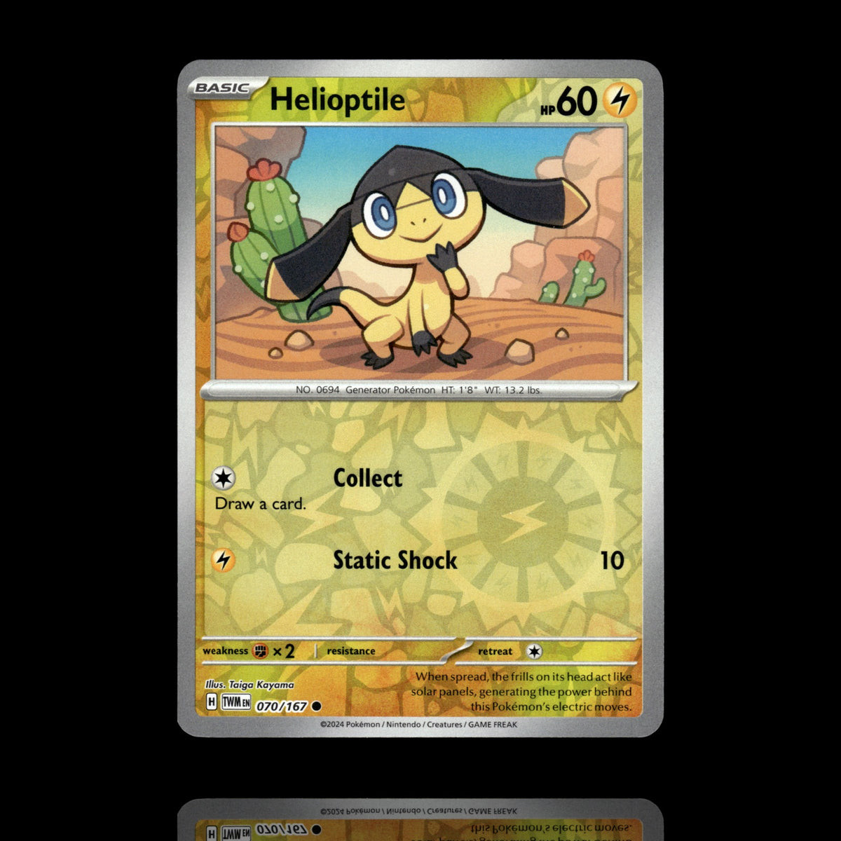 ▸ Helioptile | SV06: Twilight Masquerade | Reverse Holo | 070/167 | NM