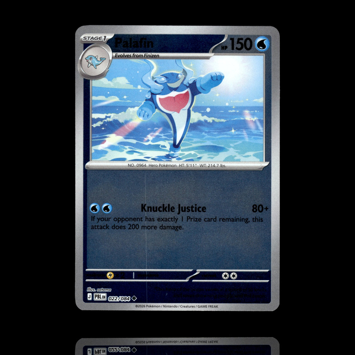 ▸ Palafin | ME05 Pitch Black | Reverse Holo | 022/084 | NM