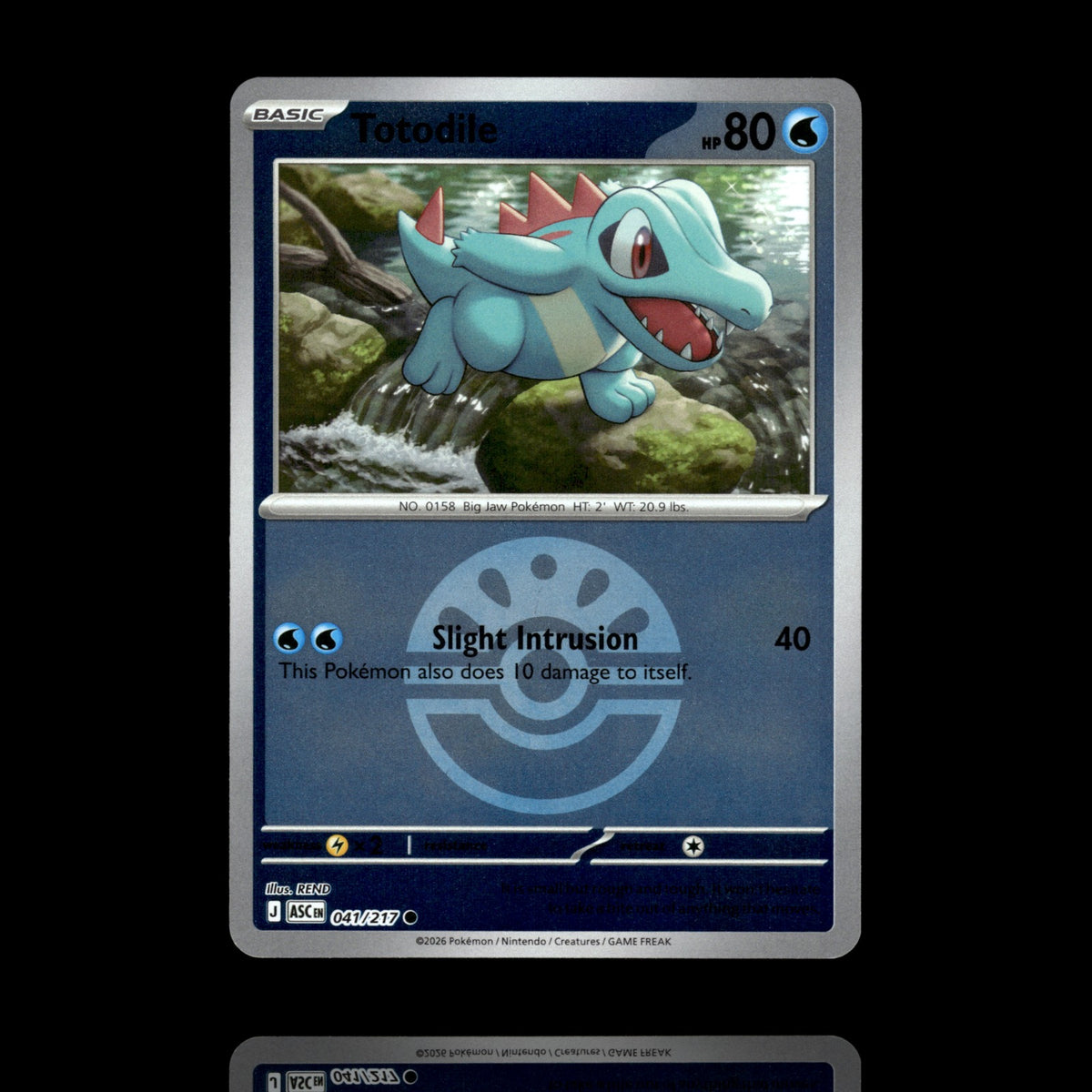 ▸ Totodile Friend Ball | ME: Ascended Heroes | Reverse Holo | 041/217 | NM