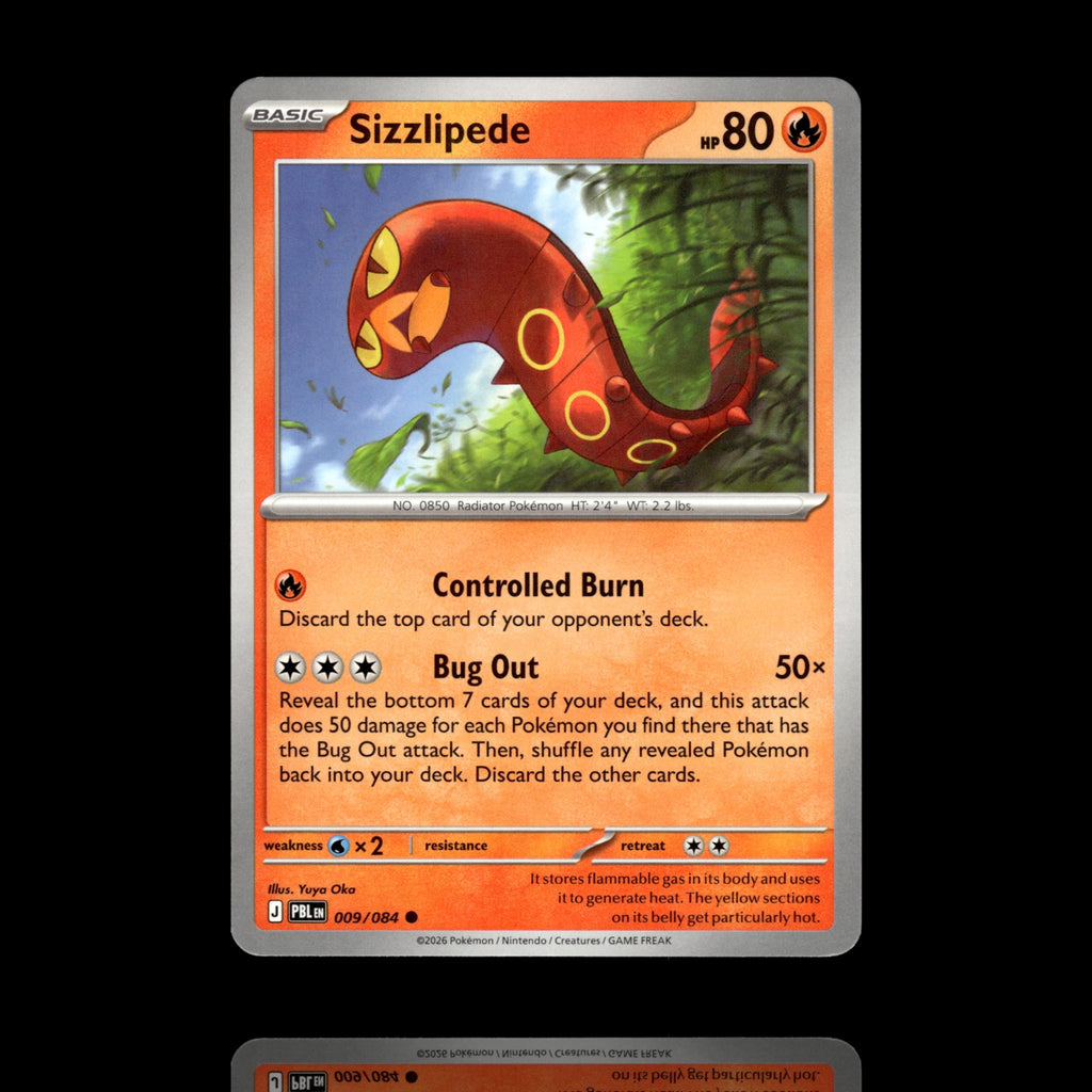 ▸ Sizzlipede | ME05: Pitch Black | Common | 009/084 | NM