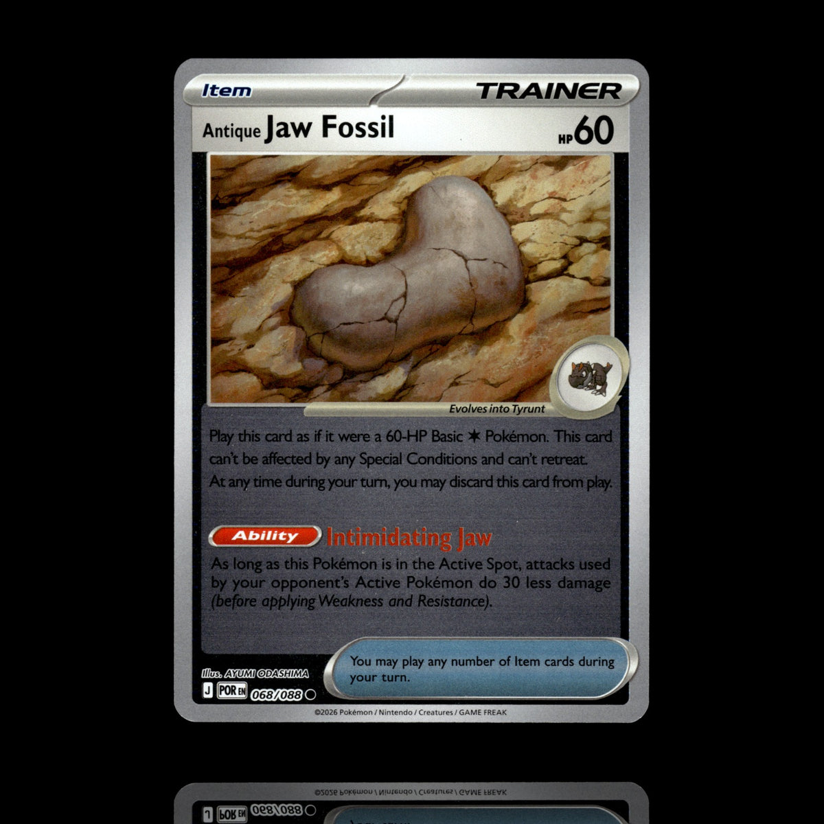 ▸ Antique Jaw Fossil | ME03: Perfect Order | Reverse Holo | 068/088 | NM