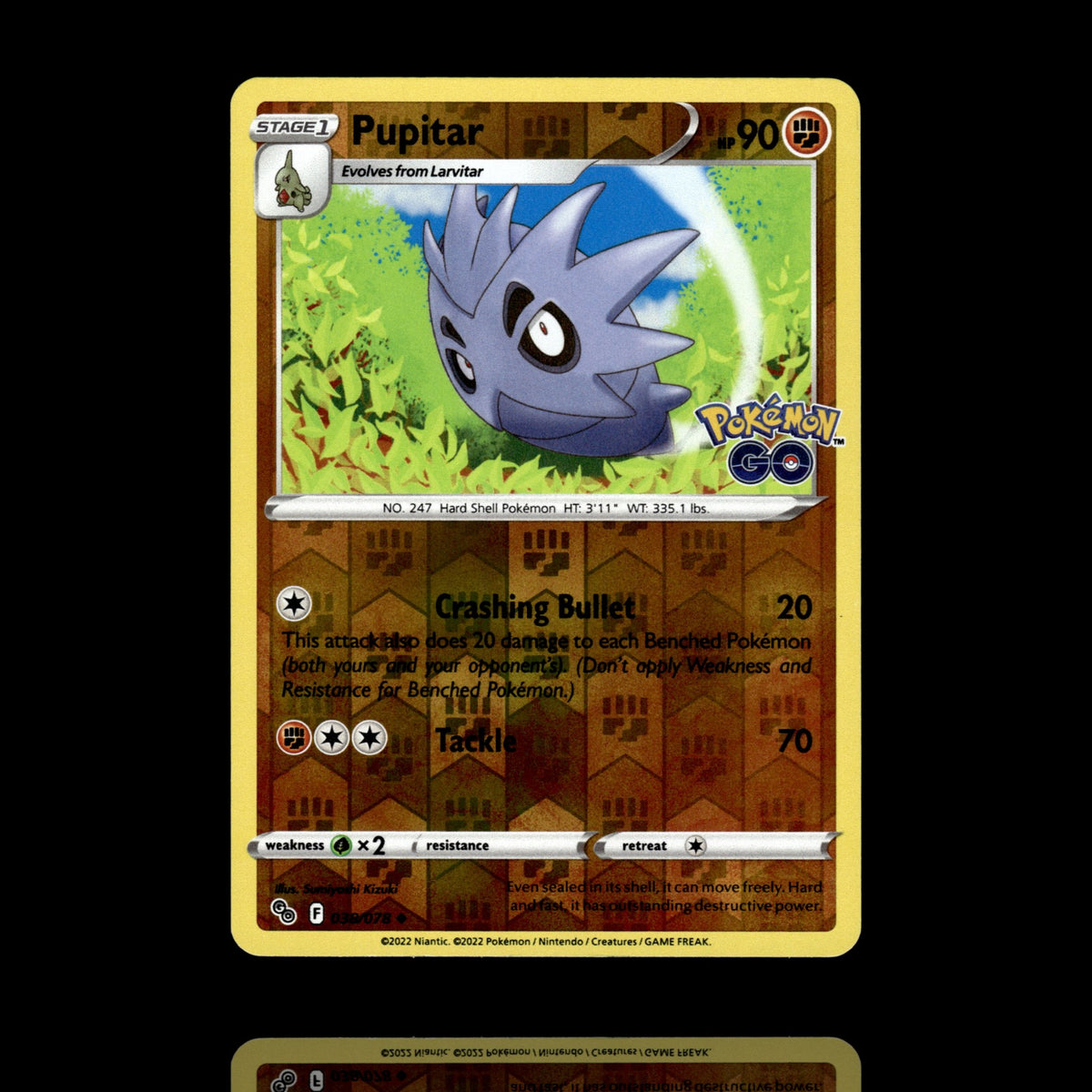 ▸ Pupitar | Pokemon GO | Reverse Holo | 038/078 | NM