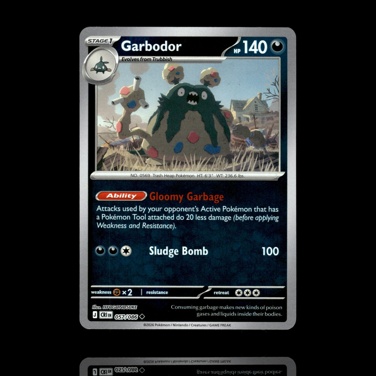 ▸ Garbodor | ME04: Chaos Rising | Reverse Holo | 057/086 | NM
