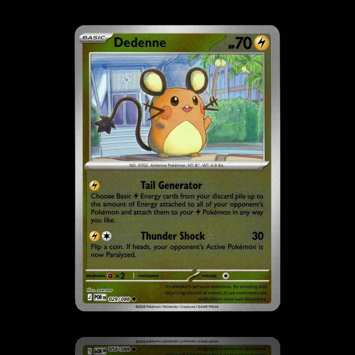 ▸ Dedenne | ME03: Perfect Order | Reverse Holo | 029/088 | NM