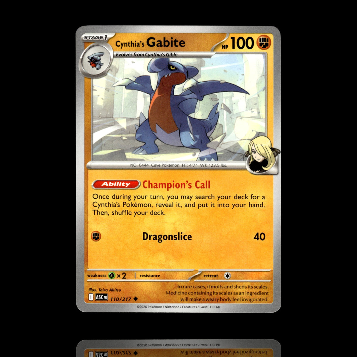 ▸ Cynthia's Gabite | ME: Ascended Heroes | Uncommon | 110/217 | NM