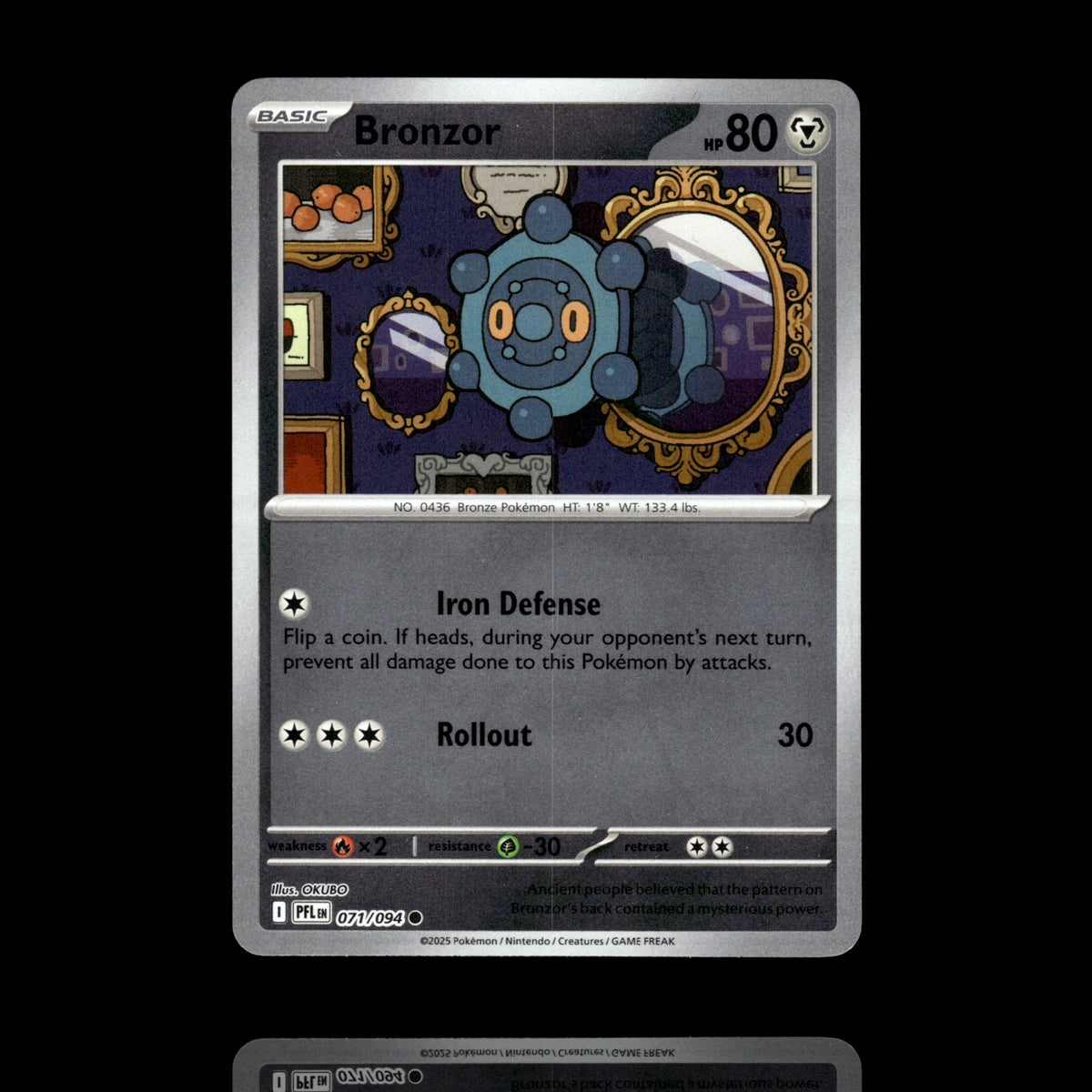 ▸ Bronzor | ME02: Phantasmal Flames | Reverse Holo | 071/094 | NM