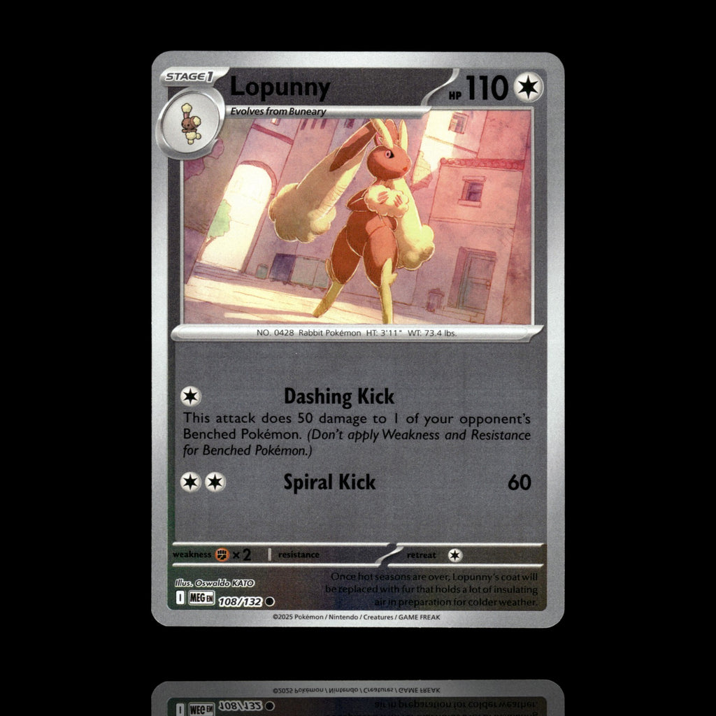 ▸ Lopunny | ME01: Mega Evolution | Reverse Holo | 108/132 | NM