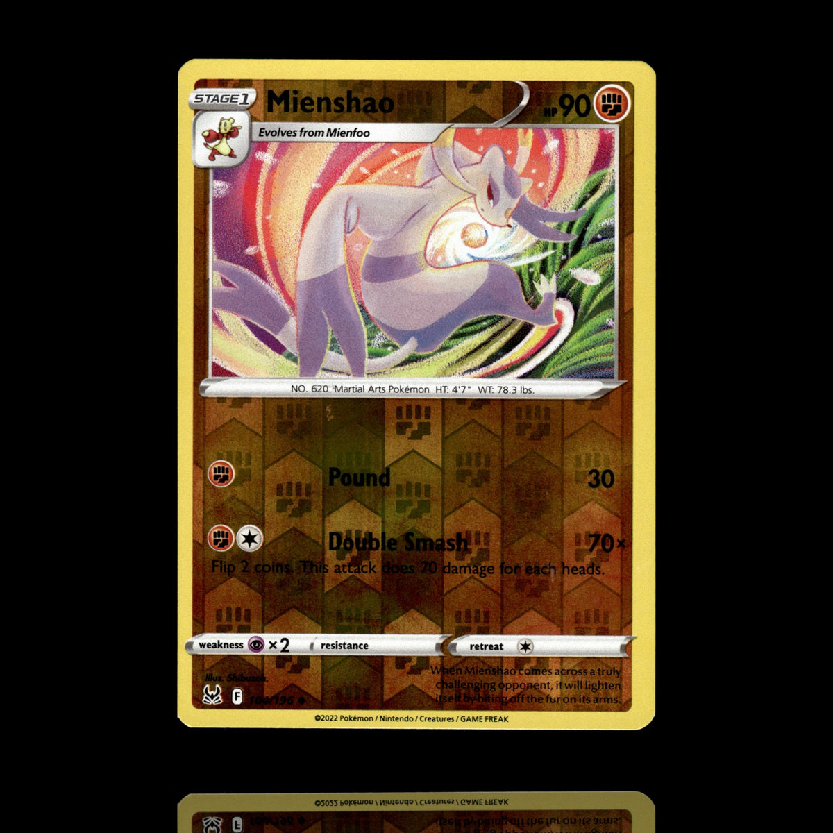 ▸ Mienshao | SWSH11: Lost Origin | Reverse Holo | 104/196 | NM