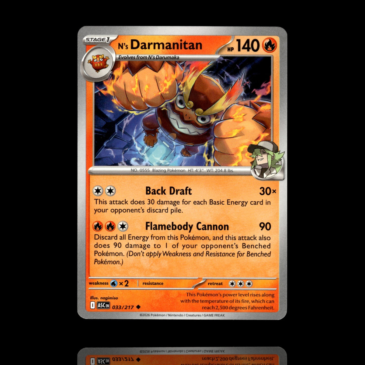 ▸ N's Darmanitan | ME: Ascended Heroes | Uncommon | 033/217 | NM