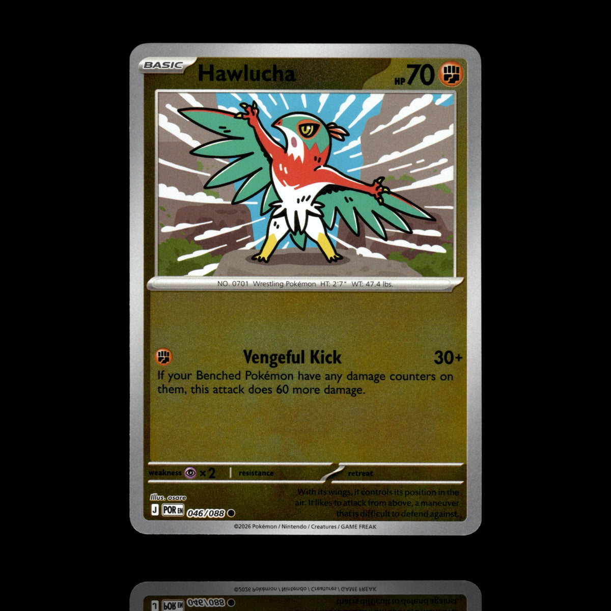 ▸ Hawlucha | ME03: Perfect Order | Reverse Holo | 046/088 | NM