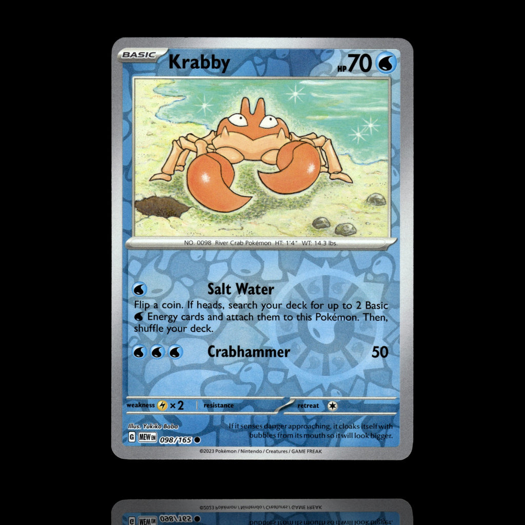 ▸ Krabby | SV: Scarlet & Violet 151 | Reverse Holo | 098/165 | NM